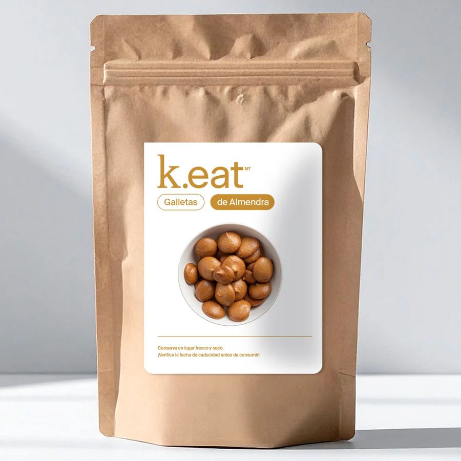 Galletas de almendra k.eat en empaque kraft
